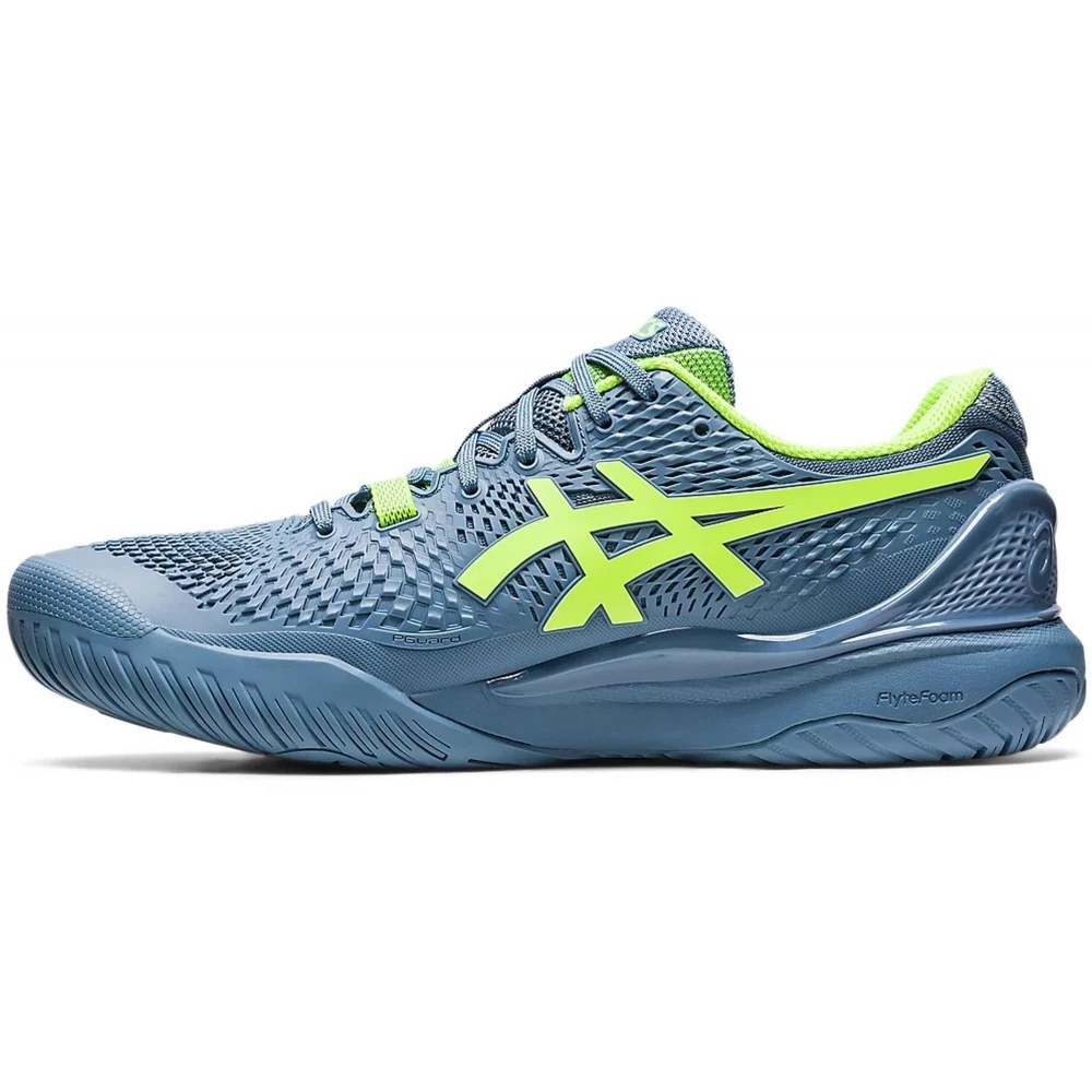 Asics Men’s Gel-Resolution 9 Tennis Shoes (Steel Blue/Hazard Green) 4 Asics Men’s Gel-Resolution 9 Tennis Shoes (Steel Blue/Hazard Green) - Image 2