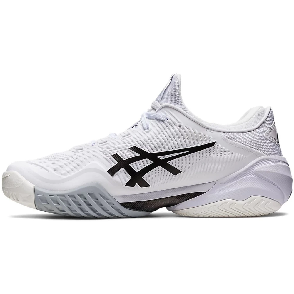 Asics Men’s Court FF 3 Tennis Shoes (White/Black) - Image 2