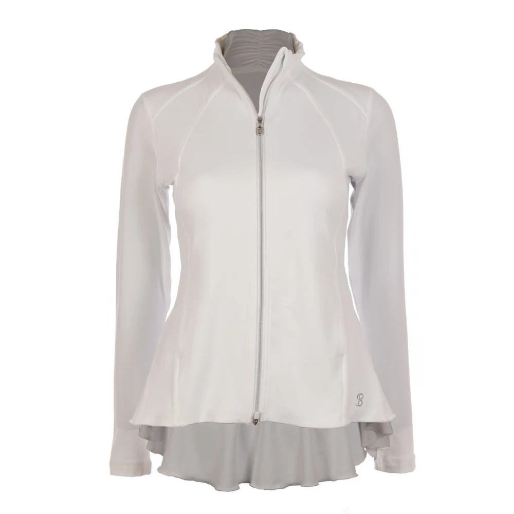 Sofibella Women’s Peplum Tennis Jacket (White) 3 Sofibella Women’s Peplum Tennis Jacket (White)