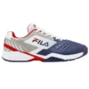 Fila Men’s Axilus 2 Energized Tennis Shoes (White/Navy/Red)