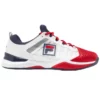 Fila Men’s Speedserve Energized Tennis Shoes (White/Fila Red/Fila Navy) -Tecnifibre Shop 1TM01778 125 fila mens speedserve energized tennis shoes white fila red fila navy right 1000 1000
