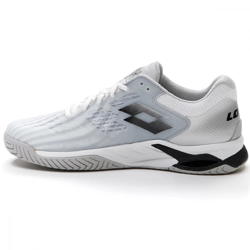 Lotto Men’s Mirage 100 Speed Tennis Shoes (White/Black/Metal Silver) 4 Lotto Men’s Mirage 100 Speed Tennis Shoes (White/Black/Metal Silver) - Image 2