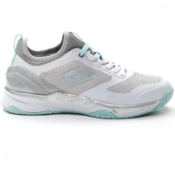 Lotto Women’s Mirage 200 Speed Tennis Shoes (White/Silver Metal 2/Blue Paradise)