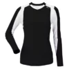 DUC Roll Women’s Longsleeve Tennis Shirt (Black/White) [SALE] -Tecnifibre Shop 22255 roll front bk 1000 1000