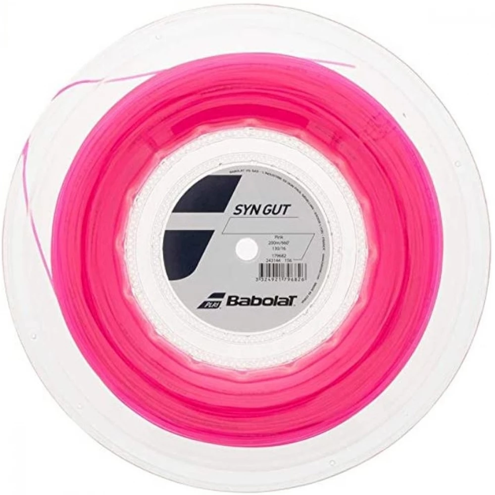 Babolat Synthetic Gut 16g Pink Tennis String (Reel) 3 Babolat Synthetic Gut 16g Pink Tennis String (Reel)