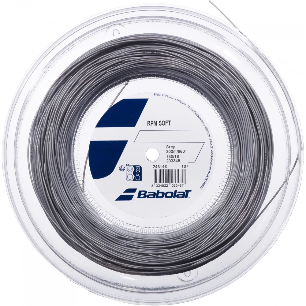 Babolat RPM Soft 17g Grey Tennis String (Reel) 3 Babolat RPM Soft 17g Grey Tennis String (Reel)