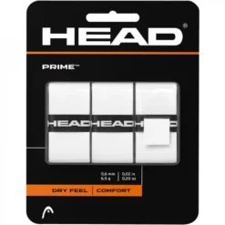 Head Prime Tennis Racquet Overgrip 3 Pack (White)