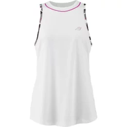 Babolat Womenâs Aero Tennis Training Tank Top (White/White)