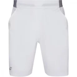 Babolat Men’s Compete Tennis XLong Shorts W/ 9 Inch Inseam & Performance Polyester (White/White)