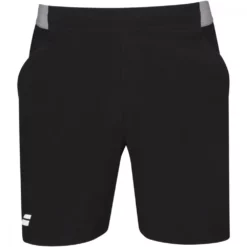 Babolat Men’s Compete Tennis Shorts W/ 7 Inch Inseam & Performance Polyester (Black/Black)