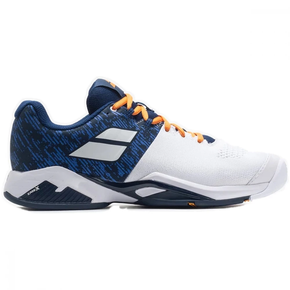 Babolat Men’s Propulse Blast AC Tennis Shoes (White/Dark Blue)