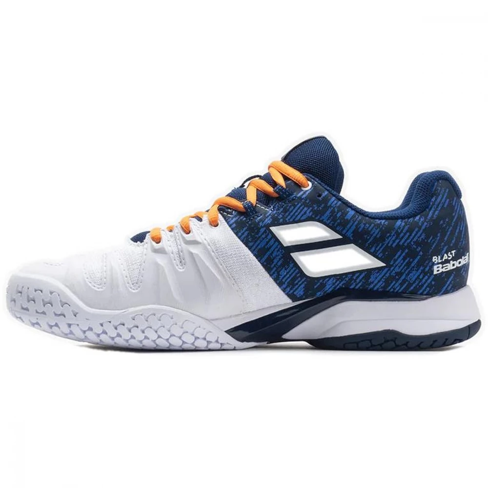 Babolat Men’s Propulse Blast AC Tennis Shoes (White/Dark Blue) - Image 2