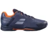 Babolat Men’s SFX3 All Court Tennis Shoes (Black/Orange) -Tecnifibre Shop 30S22529 2037 babolat mens SFX3 all court shoes black orange right 1000 1000