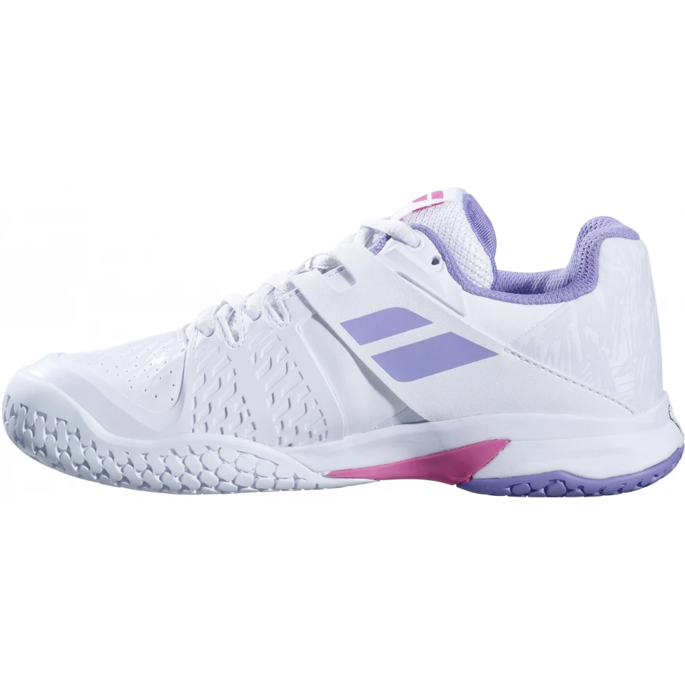 Babolat Junior Girls Propulse All Court Tennis Shoe (White/Lavender) - Image 2