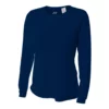 A4 Women’s Performance Long-Sleeve Crew Neck Shirt (Navy) -Tecnifibre Shop 4924 fl1 1000 1000