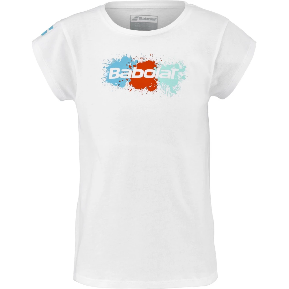 Babolat Girl’s Exercise Cotton Tennis Tee (White)