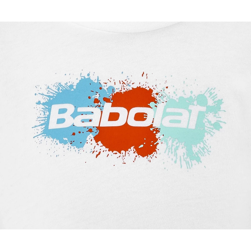 Babolat Girl’s Exercise Cotton Tennis Tee (White) - Image 3