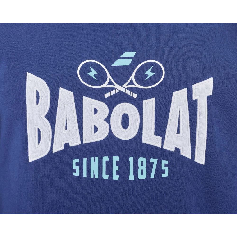 Babolat Men’s Exercise Hooded Tennis Training Sweatshirt (Estate Blue) - Image 3
