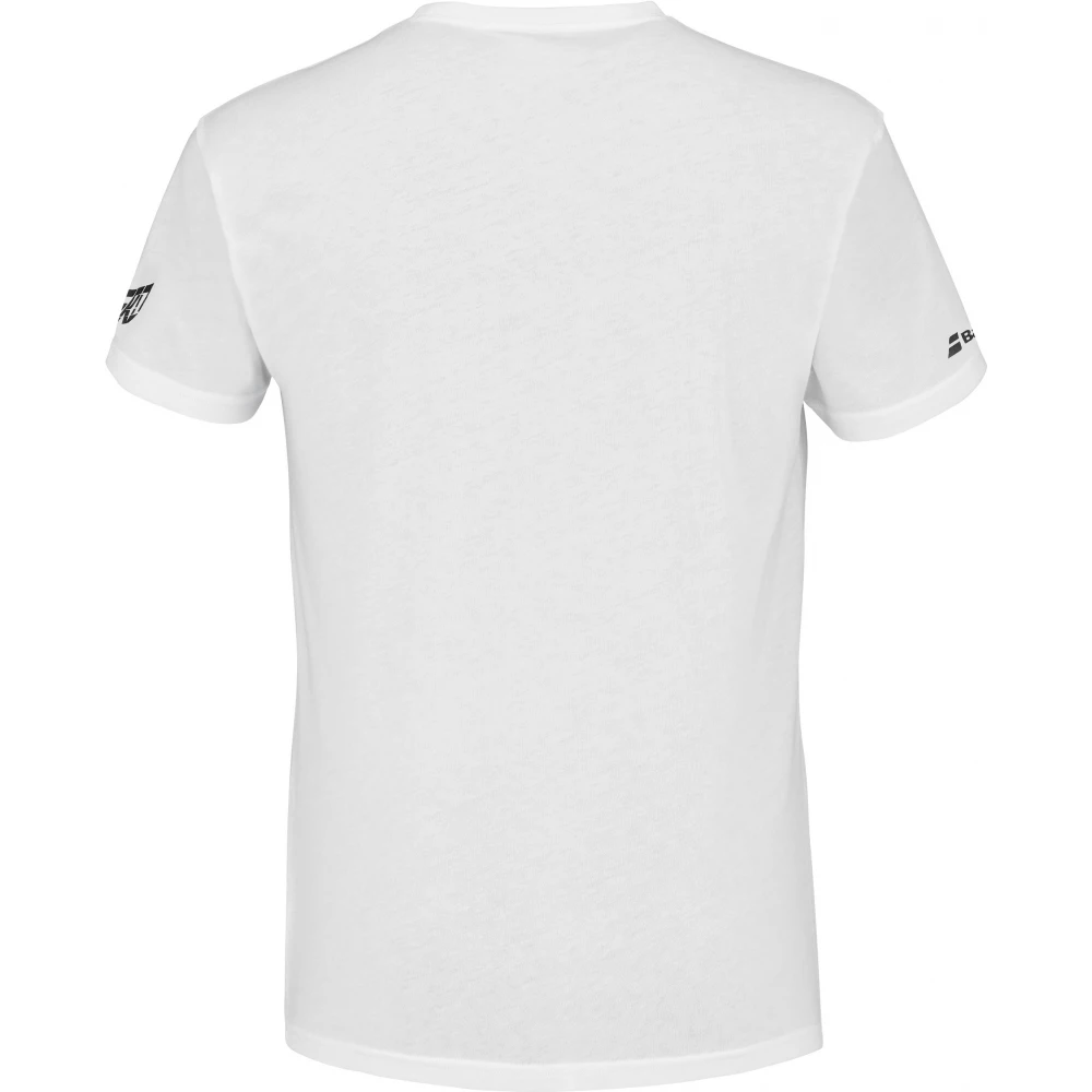 Babolat Men’s Aero Cotton Crew Neck Tennis Tee (Heather White/Grey) 4 Babolat Men’s Aero Cotton Crew Neck Tennis Tee (Heather White/Grey) - Image 2