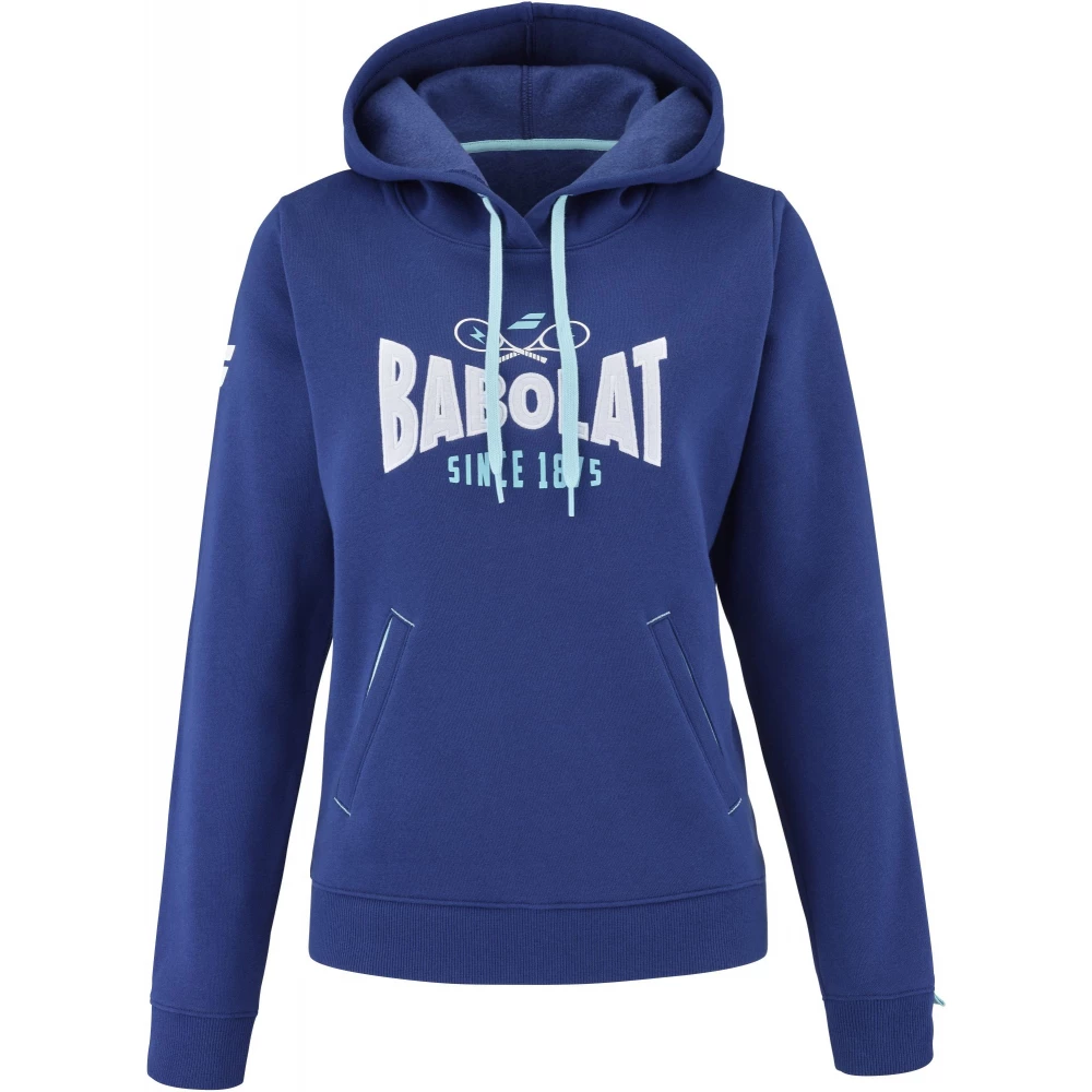 Babolat Women’s Exercise Hooded Tennis Training Sweatshirt (Estate Blue)