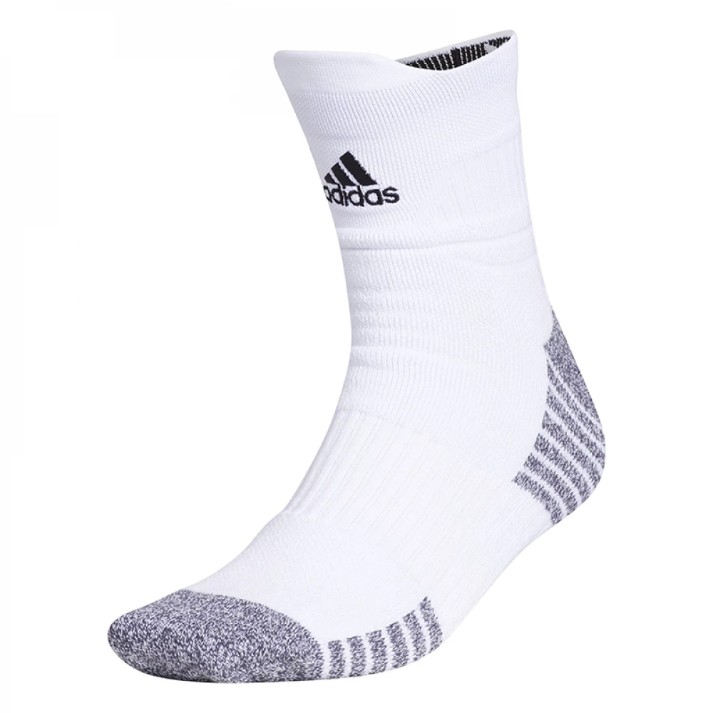 Adidas Men’s 5 Star Cushioned High Quarter Tennis Socks (White/Black)