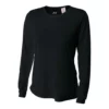 A4 Women’s Performance Long-Sleeve Crew Neck Shirt (Black) -Tecnifibre Shop 5382 fl1 1000 1000