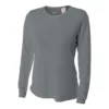 A4 Women’s Performance Long-Sleeve Crew Neck Shirt (Graphite) -Tecnifibre Shop 5980 fl1 1000 1000