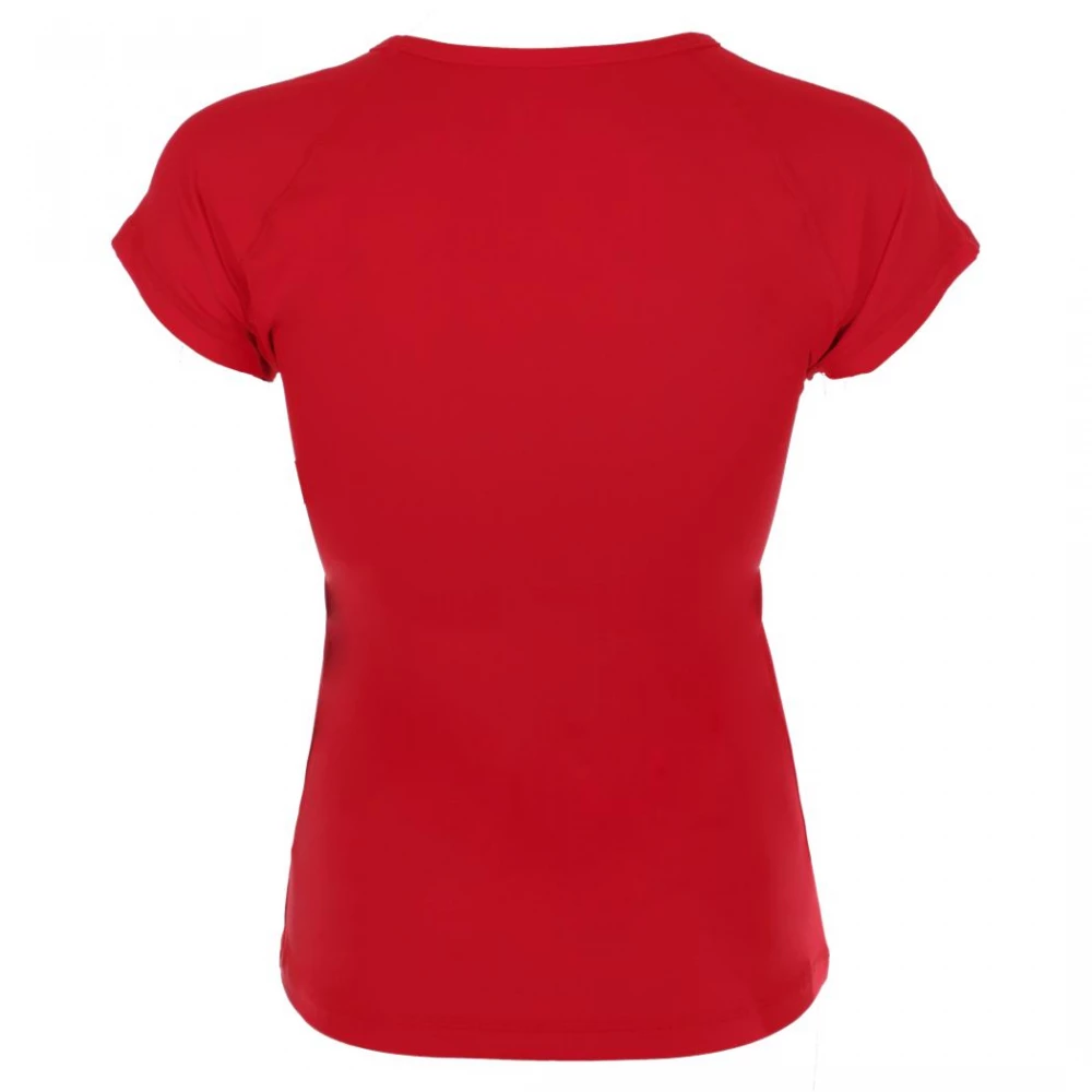 Sofibella Women’s Classic Mock Sleeve Tennis Top (Red) 4 Sofibella Women’s Classic Mock Sleeve Tennis Top (Red) - Image 2