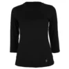 Sofibella Women’s Classic 3/4 Sleeve Tennis Top (Black) 1 Sofibella Women’s Classic 3/4 Sleeve Tennis Top (Black) -Tecnifibre Shop 7004 front black 1000 1000