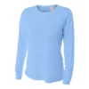 A4 Women’s Performance Long-Sleeve Crew Neck Shirt (Light Blue) -Tecnifibre Shop 7997 fl1 1000 1000