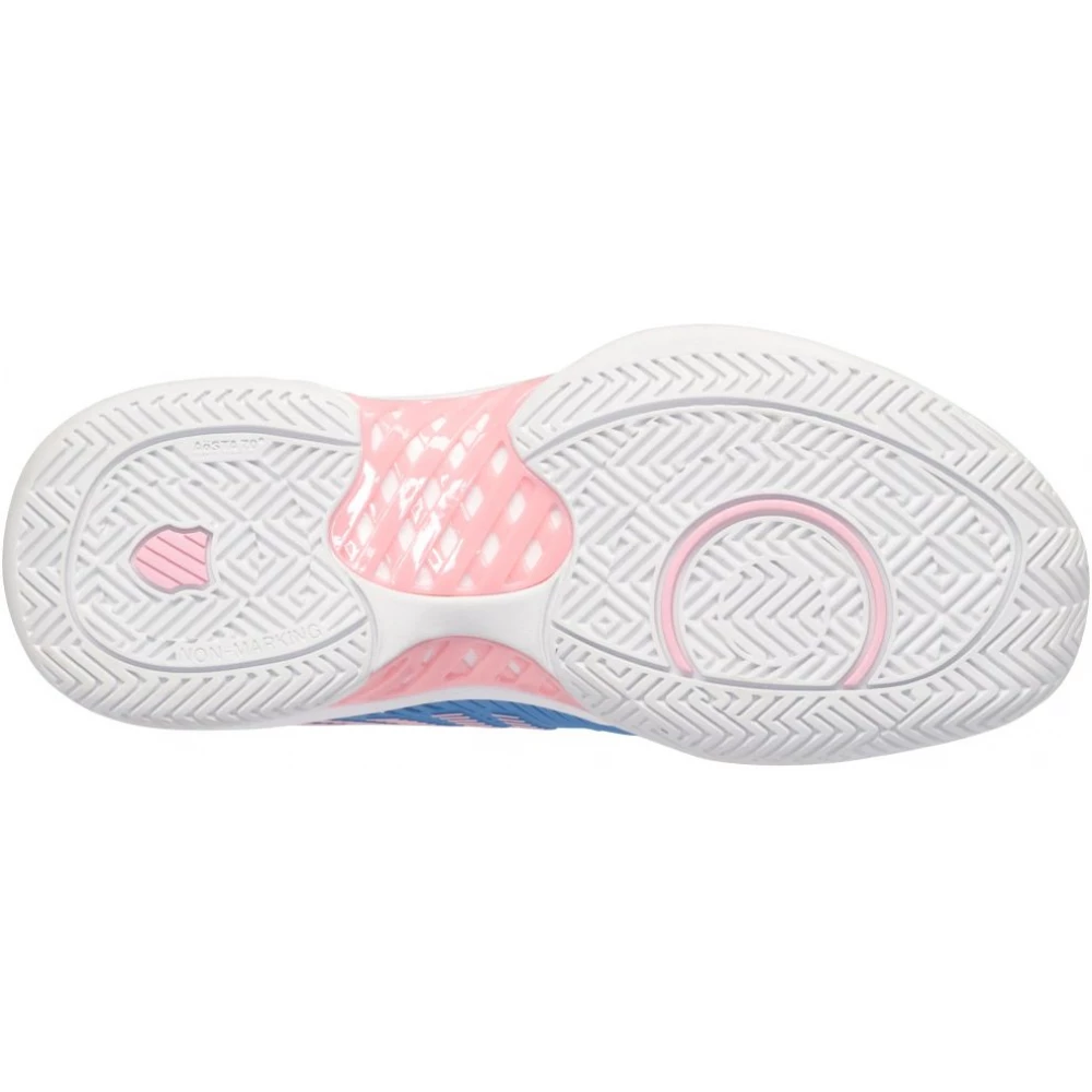 K-Swiss Women’s Hypercourt Express 2 Tennis Shoes (Silver Lake Blue/White/Orchid Pink) - Image 3