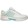 K-Swiss Women’s Wide Hypercourt Express 2 Tennis Shoes (Gray/White/Blue Glow)