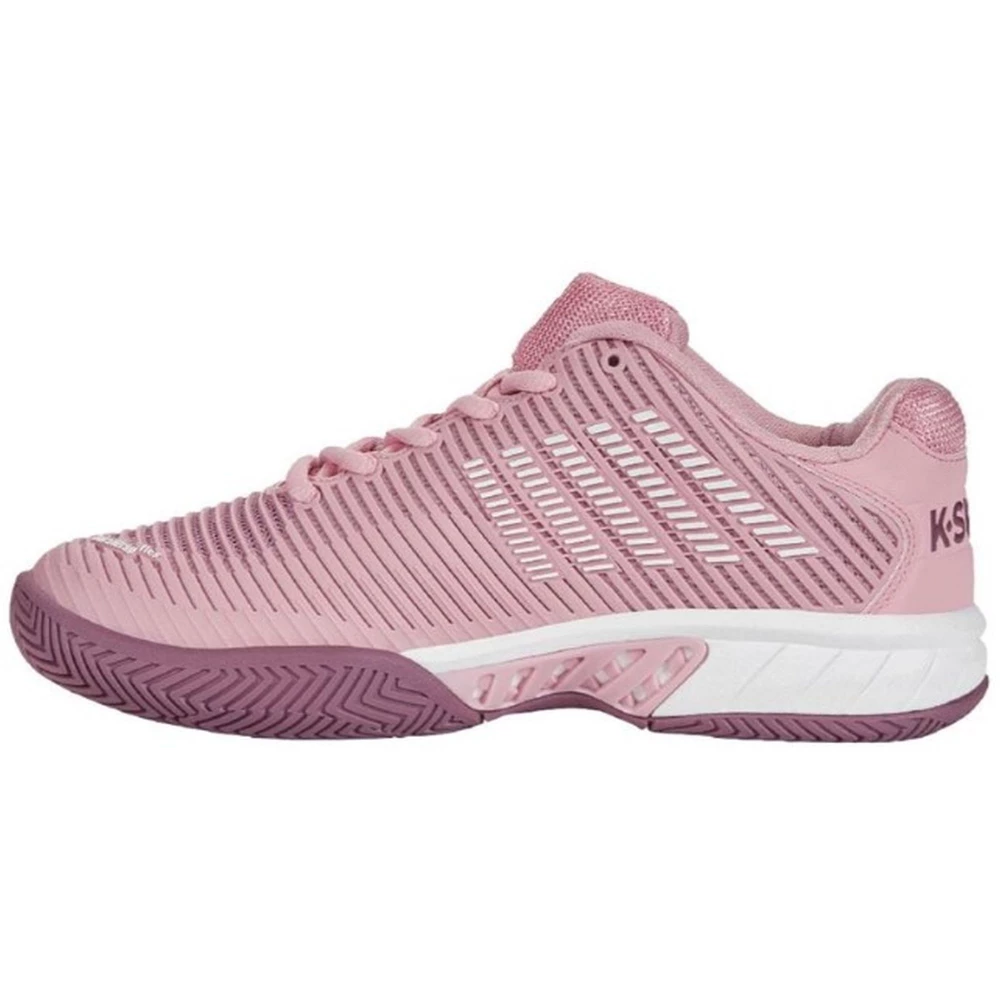 K-Swiss Women’s Hypercourt Express 2 Wide Tennis Shoes (Pink/Grape Nectar/Orchid Haze) - Image 2