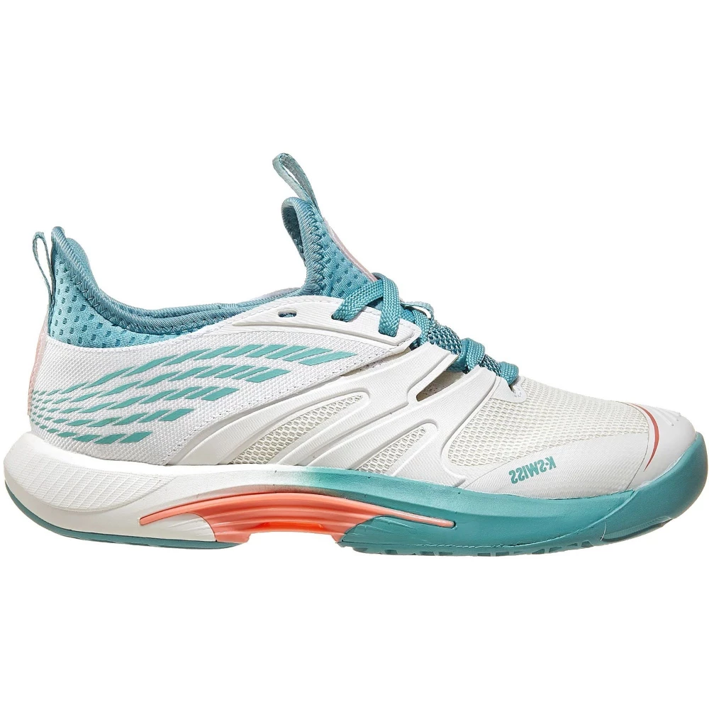 K-Swiss Women’s SpeedTrac Tennis Shoes (Blanc De Blanc/Nile Blue/Desert Flower) 3 K-Swiss Women’s SpeedTrac Tennis Shoes (Blanc De Blanc/Nile Blue/Desert Flower)
