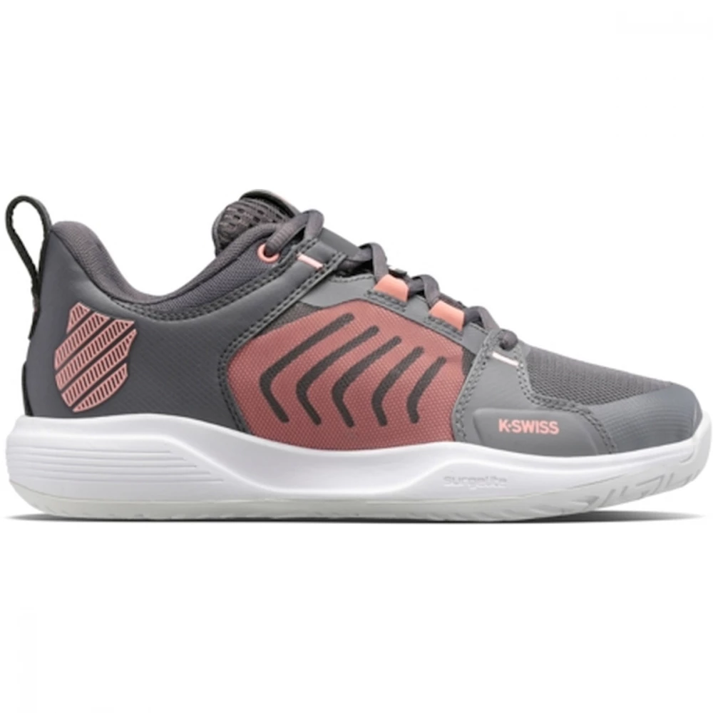 K-Swiss Women’s Ultrashot Team Tennis Shoes (Steel Gray/Asphalt/Peach Amber) 3 K-Swiss Women’s Ultrashot Team Tennis Shoes (Steel Gray/Asphalt/Peach Amber)