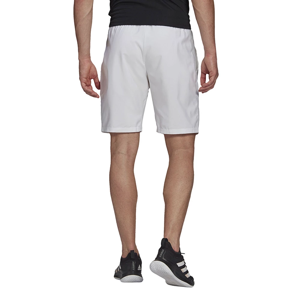Adidas Men’s Club 9 Inch 3 Stripe Shorts (White/Black) - Image 3