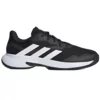 Adidas Men’s CourtJam Tennis Shoes (Core Black/White/Core Black)