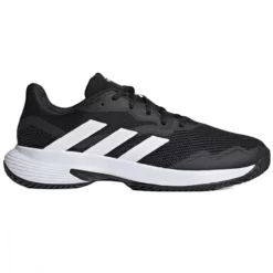 Adidas Men’s CourtJam Tennis Shoes (Core Black/White/Core Black)