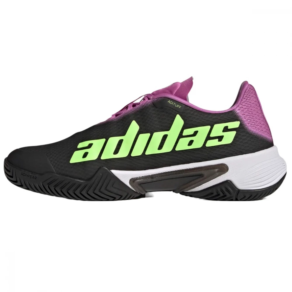 Adidas Men’s Barricade Tennis Shoes (Carbon/Signal Green/Pulse Lilac) 4 Adidas Men’s Barricade Tennis Shoes (Carbon/Signal Green/Pulse Lilac) - Image 2