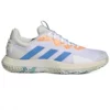 Adidas Men’s Solematch Control Tennis Shoes (White/Pulse Blue/Orbit Grey)