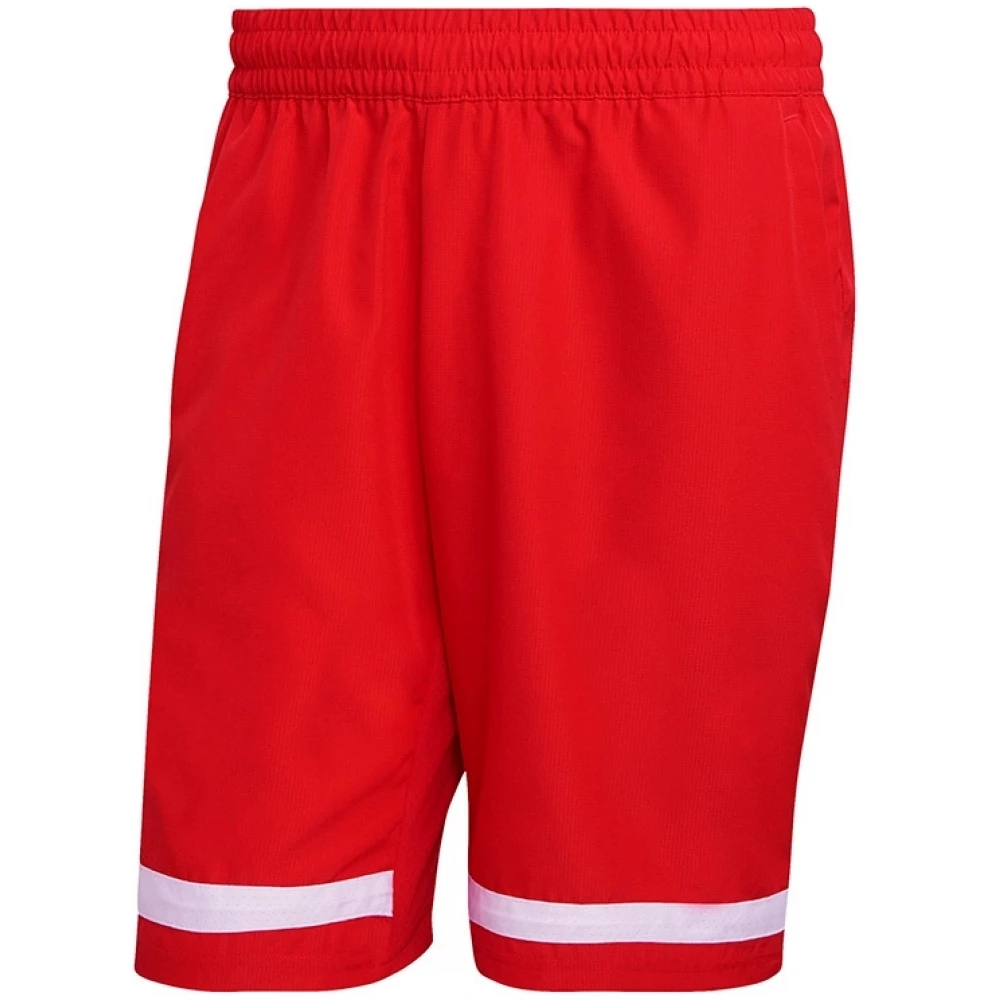 Adidas Men’s Club 9 Inch Tennis Shorts (Vivid Red/White)