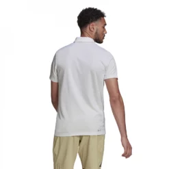 Adidas Men’s Heat.RDY Tennis Polo (White) -Tecnifibre Shop HC2714 Adidas Mens Heat.RDY Tennis Polo White Back 1000 1000