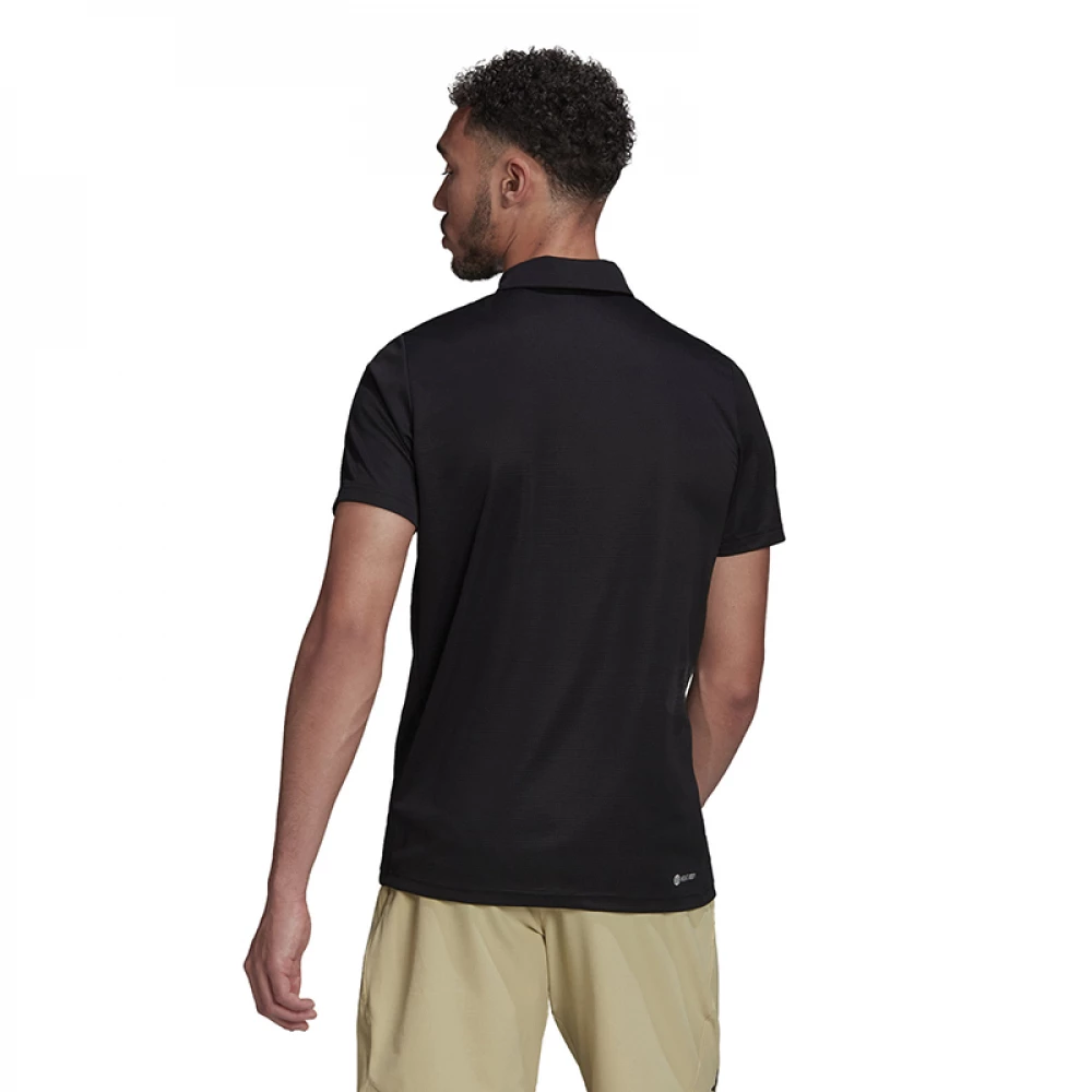 Adidas Men’s Heat.RDY Tennis Polo (Black) 5 Adidas Men’s Heat.RDY Tennis Polo (Black) - Image 3