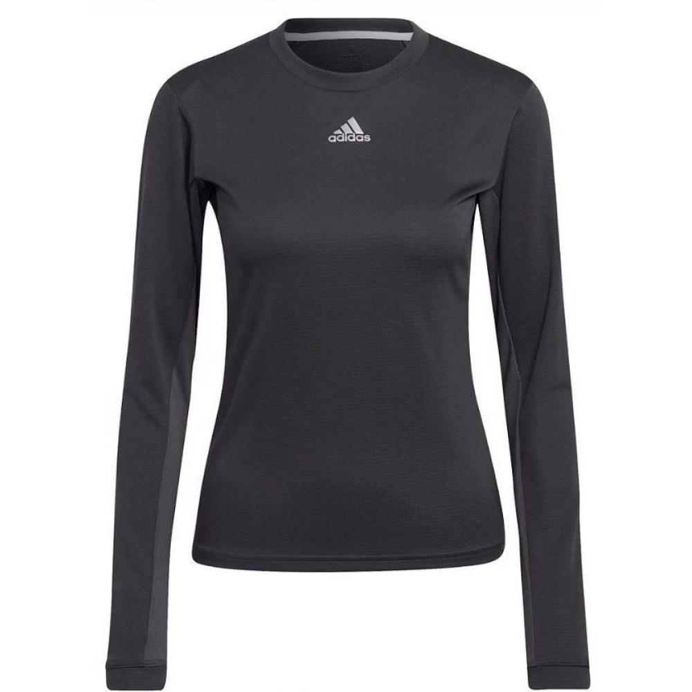 Adidas Women’s FreeLift Long Sleeve Tennis Tee (Dark Grey)