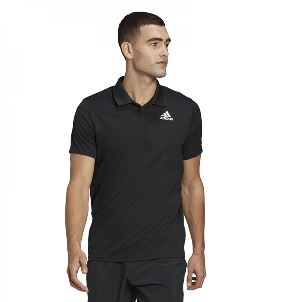 Adidas Men’s Club Pique Tennis Polo (Black) 4 Adidas Men’s Club Pique Tennis Polo (Black) - Image 2