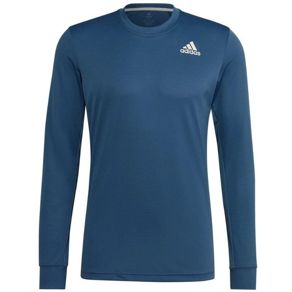 Adidas Men’s FreeLift Long Sleeve Tennis Tee (Wonder Steel)
