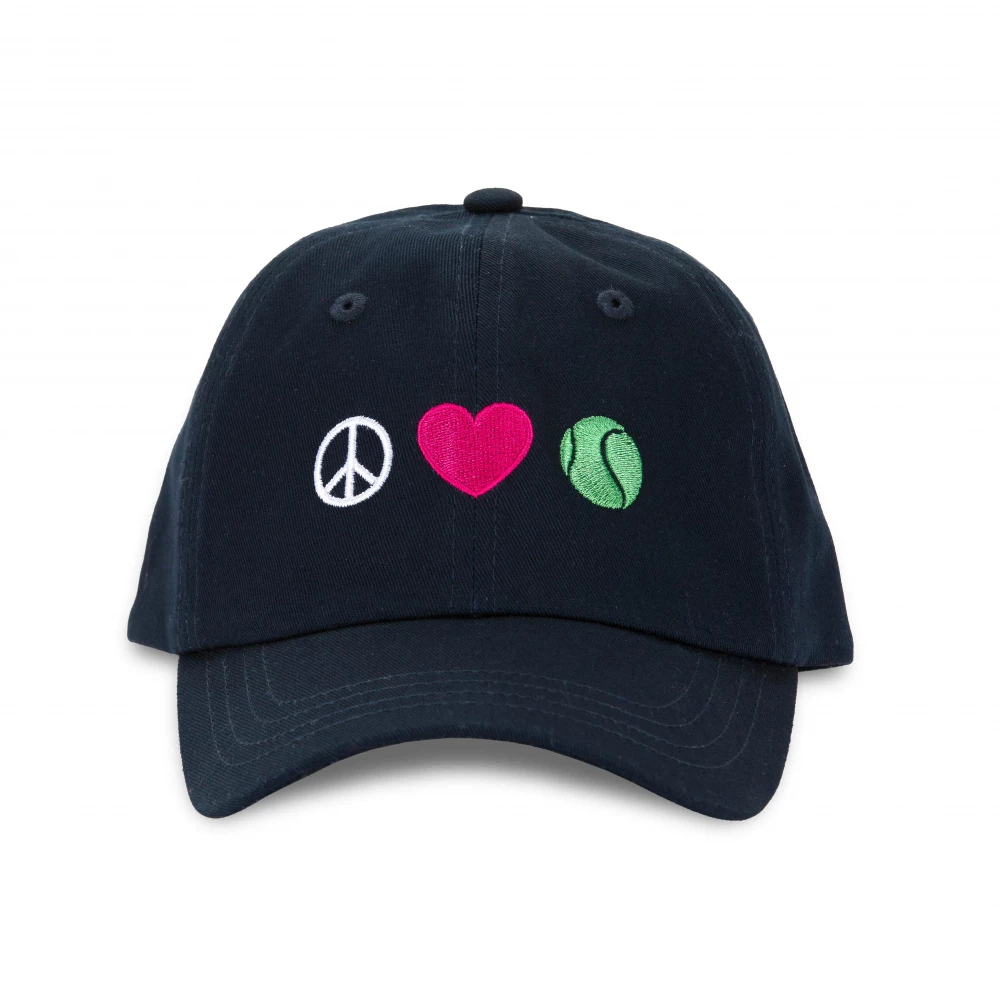 Ame & Lulu Tennis Camper Kids Hat (Peace Love Tennis) 3 Ame & Lulu Tennis Camper Kids Hat (Peace Love Tennis)