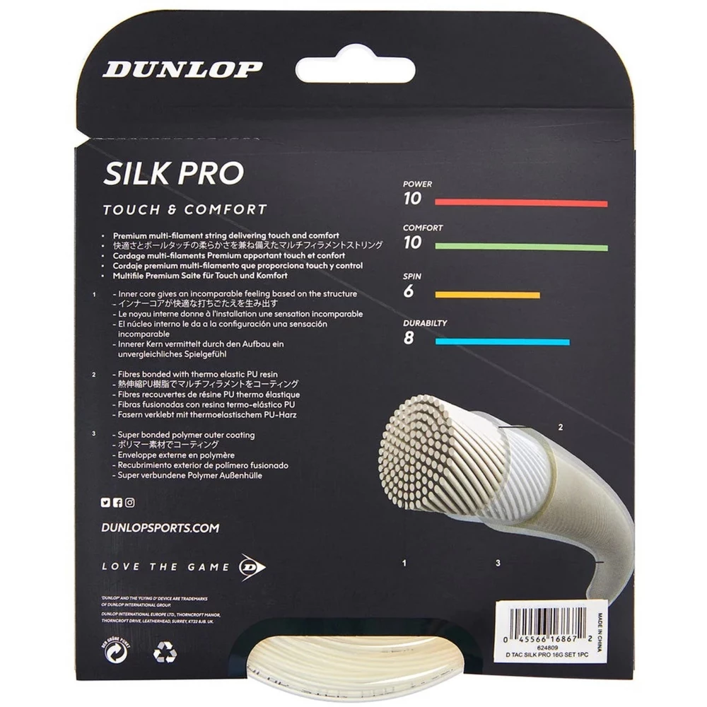Dunlop Silk Pro 16g Tennis String (Set) 4 Dunlop Silk Pro 16g Tennis String (Set) - Image 2