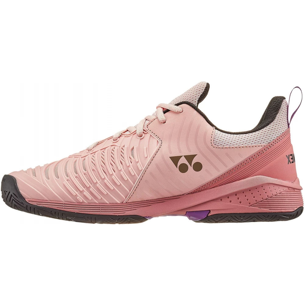 Yonex Women’s Power Cushion Sonicage 3 Tennis Shoes (Pink Beige) - Image 2
