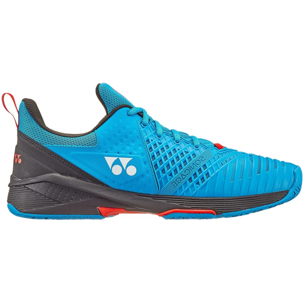 Yonex Unisex Power Cushion Sonicage 3 Wide Tennis Shoes (Blue/Black)